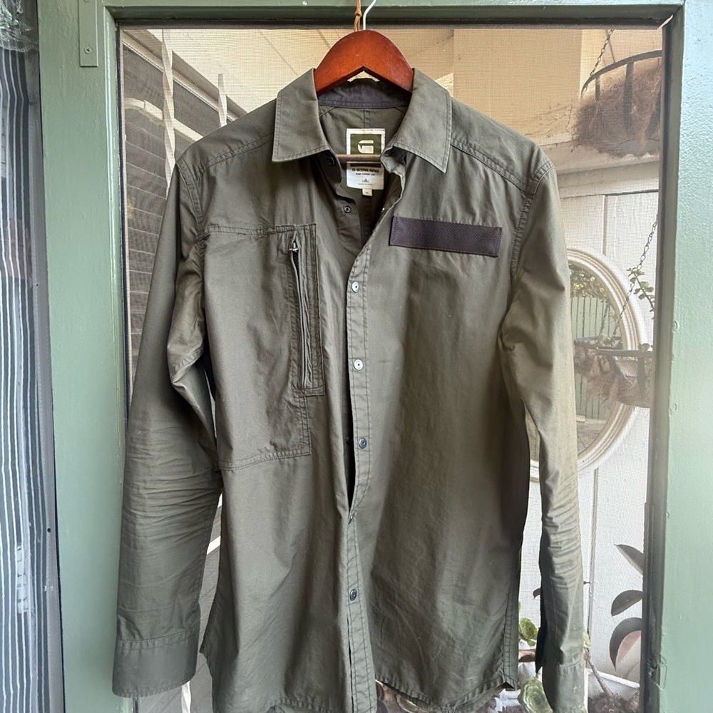 G-Star Olive Green Cargo Shirt (XL)